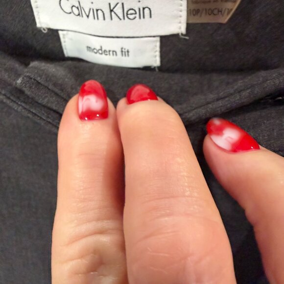 Calvin Klein Charcoal Gray Modern Fit Career Dress Pants Size 10P MSRP $99 EUC - Picture 5 of 5